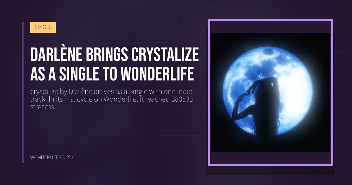 Wonderlife Press: Darlène brings crystalize as a Single to Wonderlife. release artwork. SINGLE.