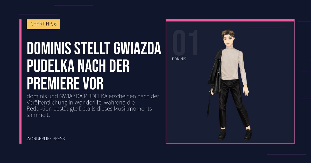 Wonderlife Press: dominis stellt GWIAZDA PUDELKA nach der Premiere vor. Künstlerporträt. CHART NR. 6.