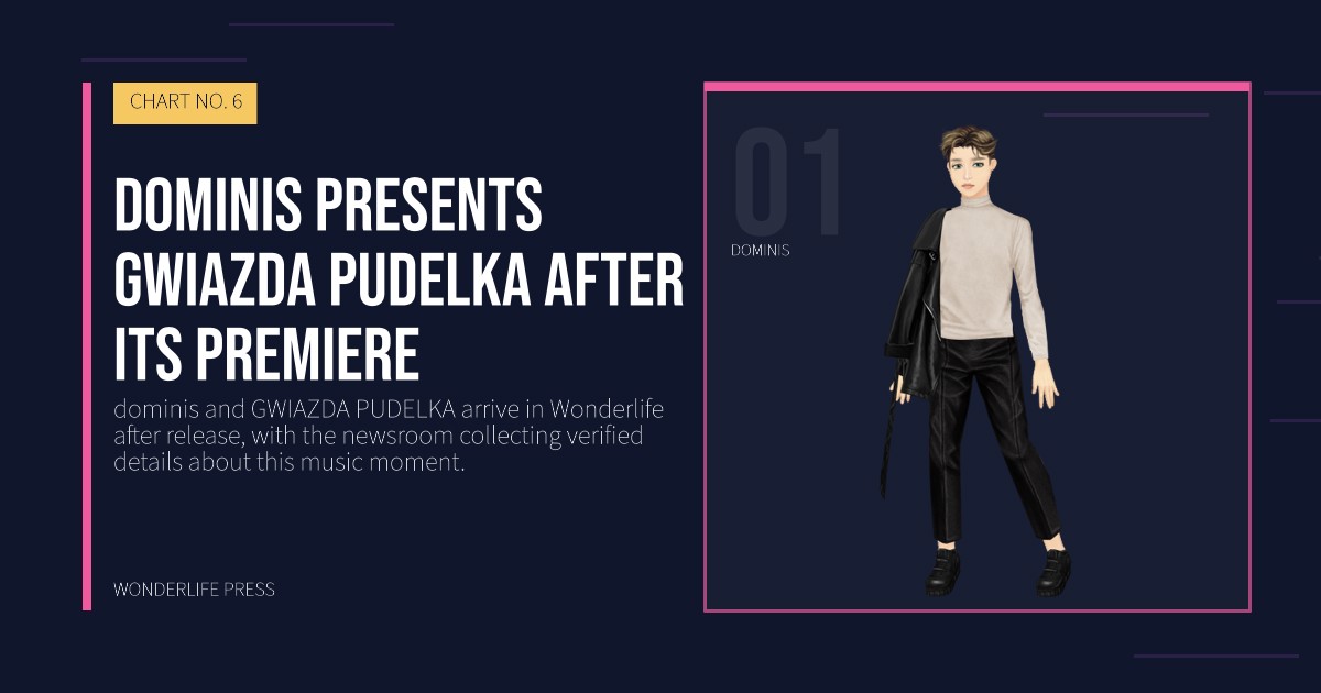 Wonderlife Press: dominis presents GWIAZDA PUDELKA after its premiere. artist portrait. CHART NO. 6.