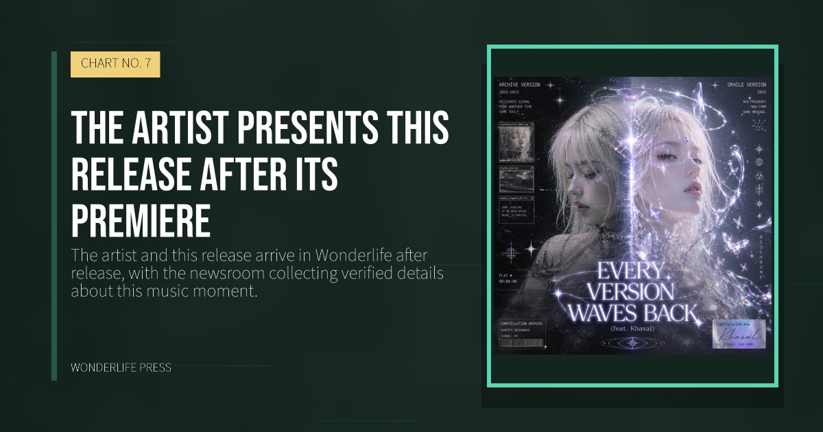 Wonderlife Press: The artist presents this release after its premiere. release artwork. CHART NO. 7.