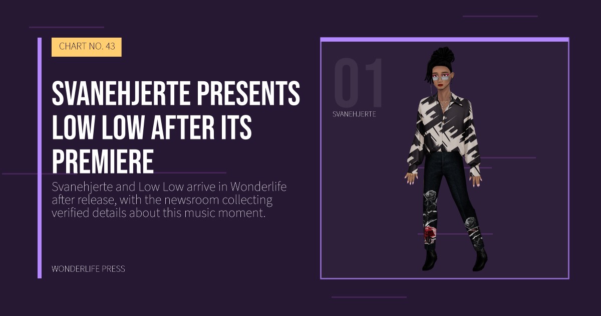 Wonderlife Press: Svanehjerte presents Low Low after its premiere. artist portrait. CHART NO. 43.