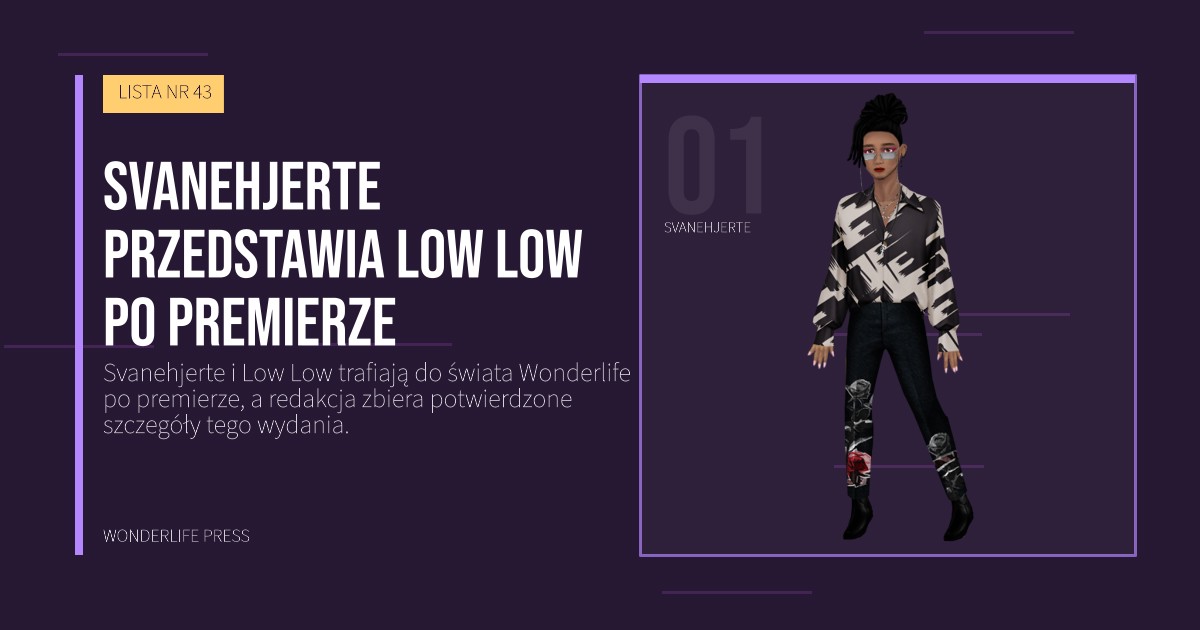 Wonderlife Press: Svanehjerte przedstawia Low Low po premierze. portret artystów. LISTA NR 43.
