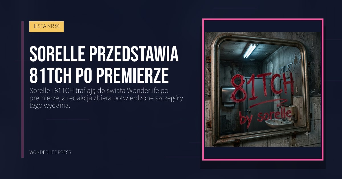 Wonderlife Press: Sorelle przedstawia 81TCH po premierze. okładka wydawnictwa. LISTA NR 91.