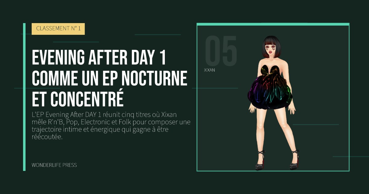 Wonderlife Press: Evening After DAY 1 comme un EP nocturne et concentré. portrait des artistes. CLASSEMENT N° 1.