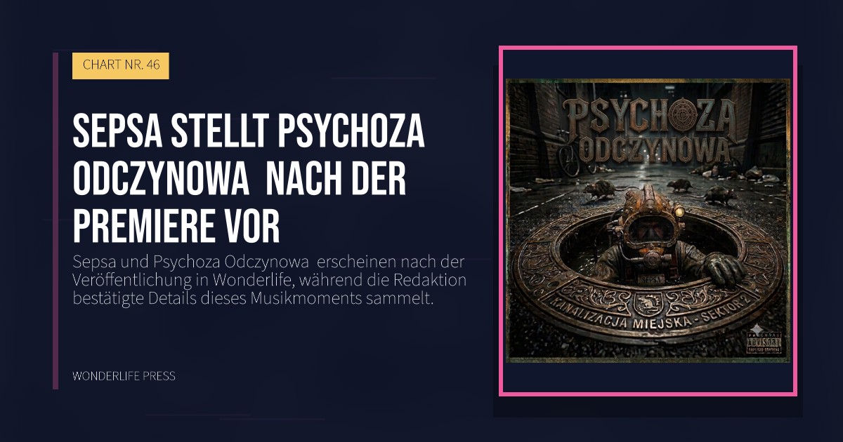Wonderlife Press: Sepsa stellt Psychoza Odczynowa  nach der Premiere vor. Veröffentlichungscover. CHART NR. 46.