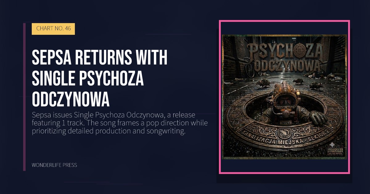 Wonderlife Press: Sepsa returns with single Psychoza Odczynowa. release artwork. CHART NO. 46.