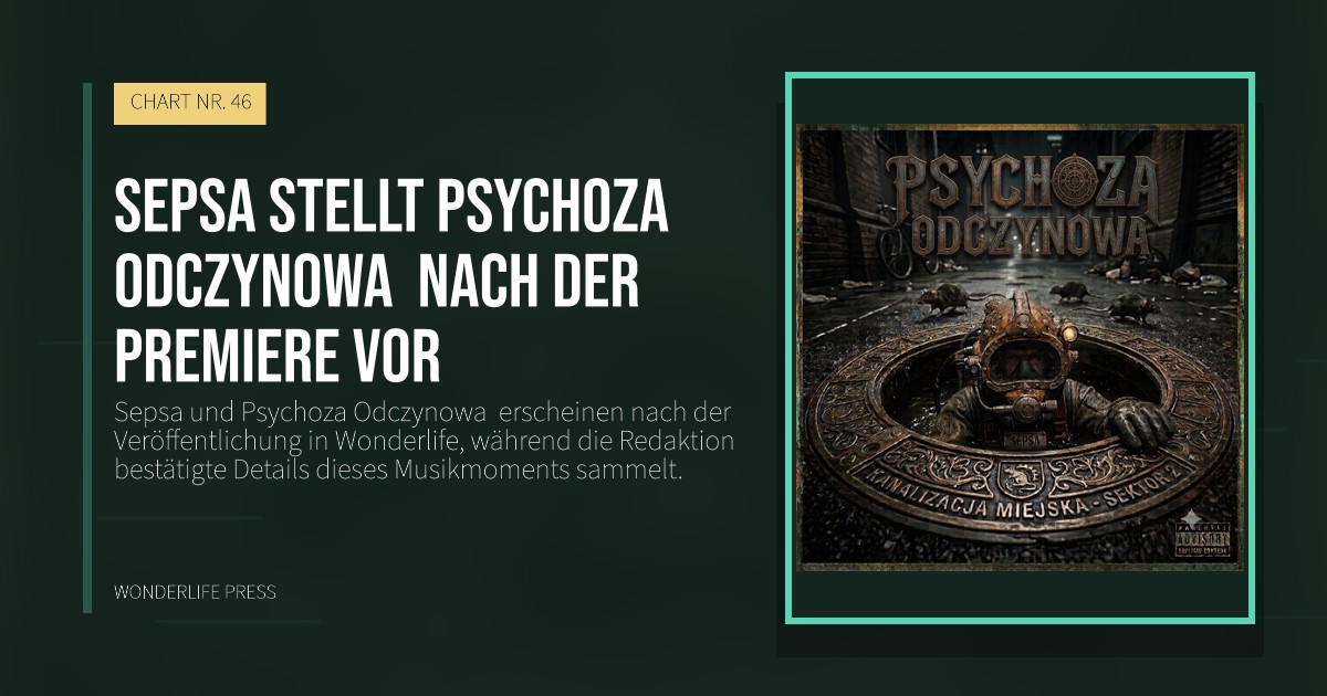 Wonderlife Press: Sepsa stellt Psychoza Odczynowa  nach der Premiere vor. Veröffentlichungscover. CHART NR. 46.