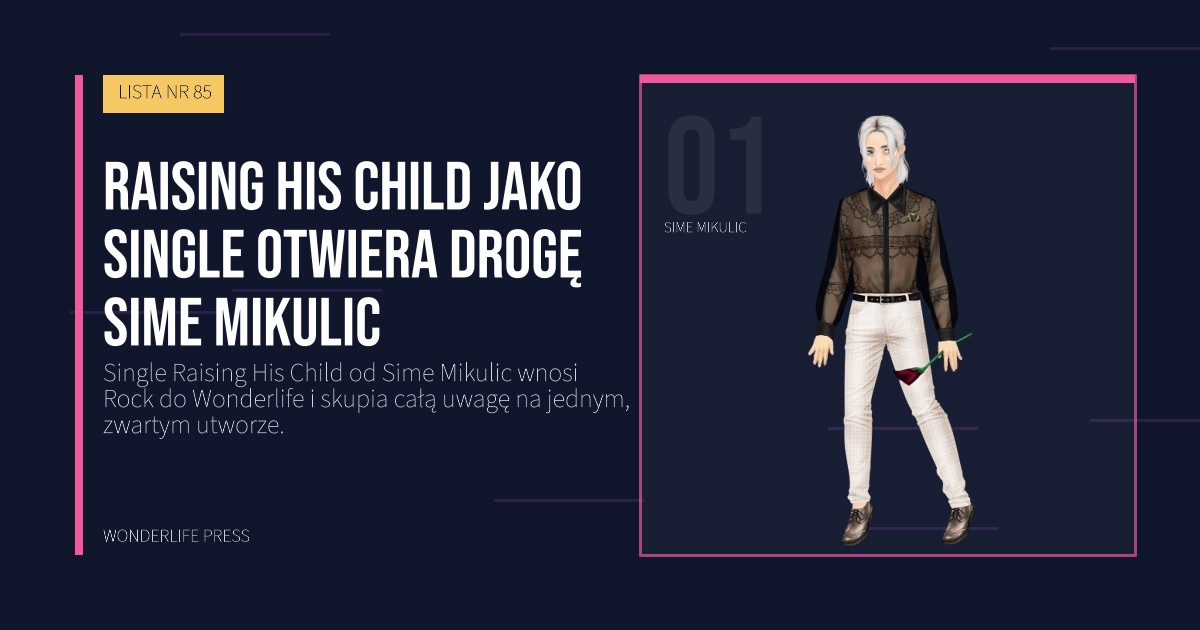 Wonderlife Press: Raising His Child jako Single otwiera drogę Sime Mikulic. portret artystów. LISTA NR 85.