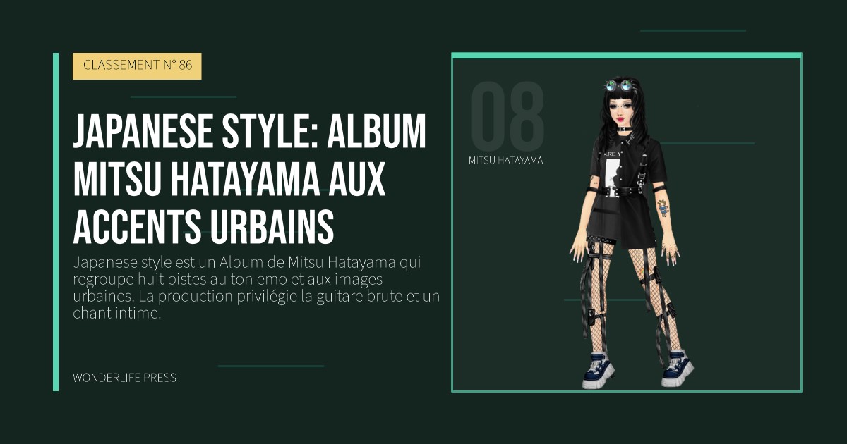 Wonderlife Press: Japanese style: Album Mitsu Hatayama aux accents urbains. portrait des artistes. CLASSEMENT N° 86.