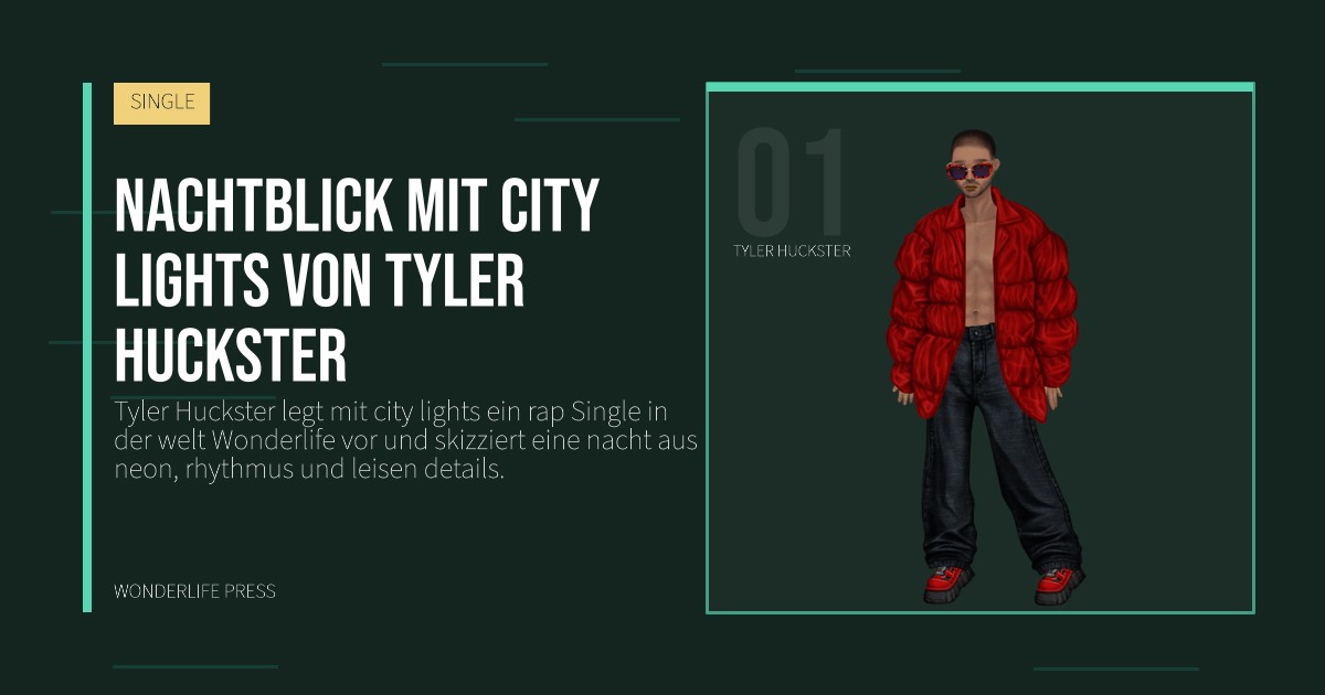 Wonderlife Press: Nachtblick mit city lights von Tyler Huckster. Künstlerporträt. SINGLE.