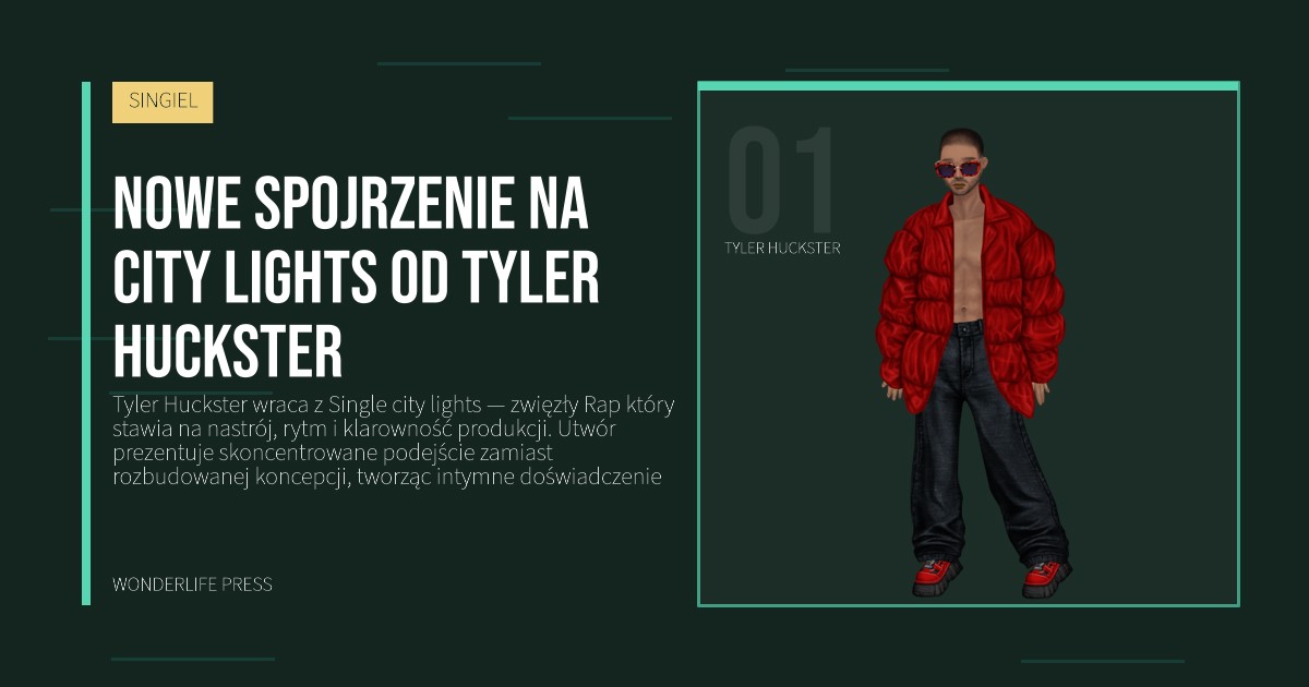 Wonderlife Press: Nowe spojrzenie na city lights od Tyler Huckster. portret artystów. SINGIEL.
