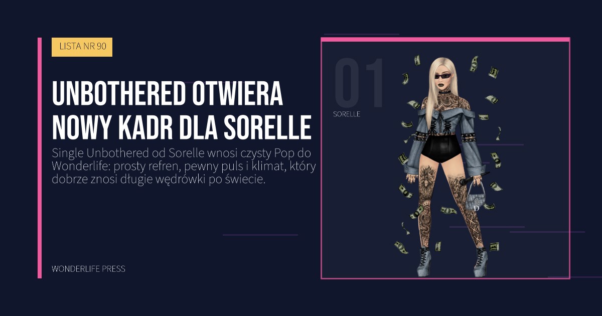 Wonderlife Press: Unbothered otwiera nowy kadr dla Sorelle. portret artystów. LISTA NR 90.
