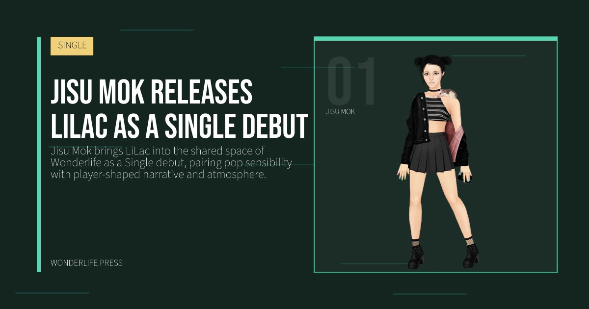 Wonderlife Press: jisu mok releases LiLac as a Single debut. artist portrait. SINGLE.