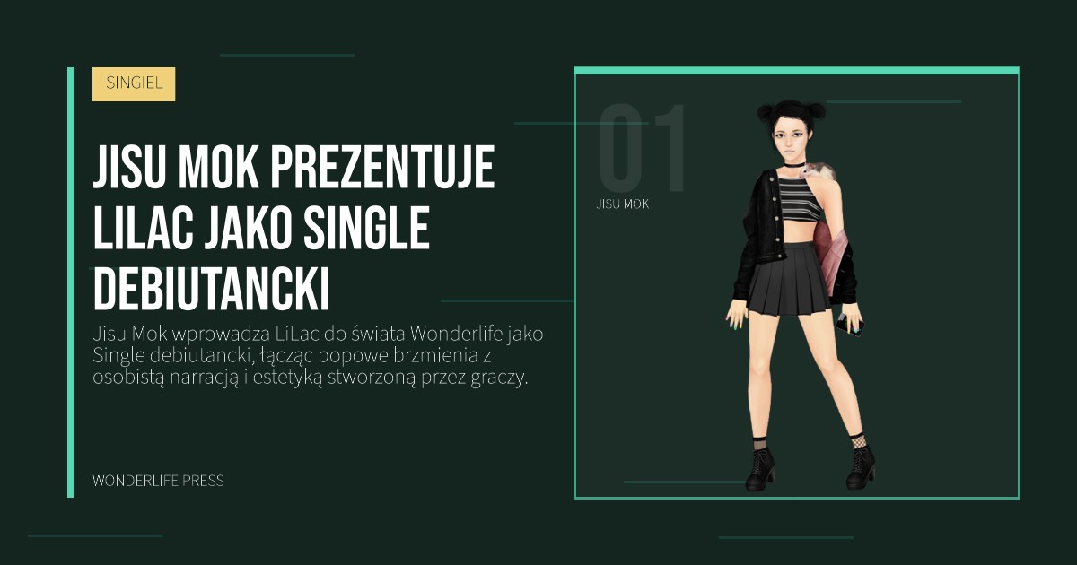 Wonderlife Press: jisu mok prezentuje LiLac jako Single debiutancki. portret artystów. SINGIEL.