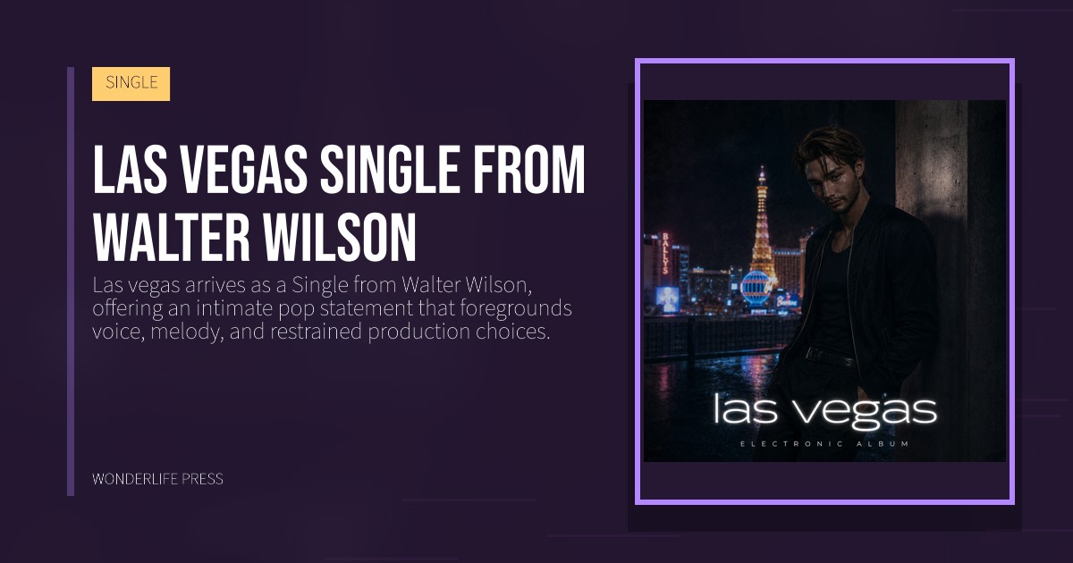 Wonderlife Press: Las vegas single from Walter Wilson. release artwork. SINGLE.
