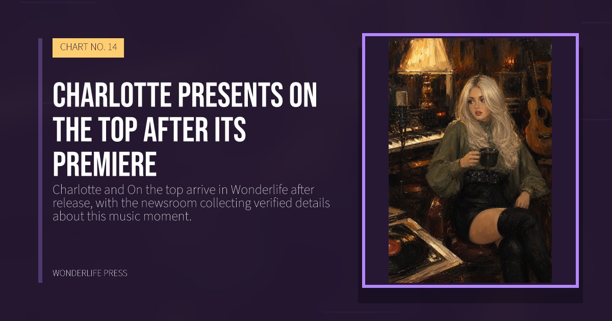 Wonderlife Press: Charlotte presents On the top after its premiere. release artwork. CHART NO. 14.