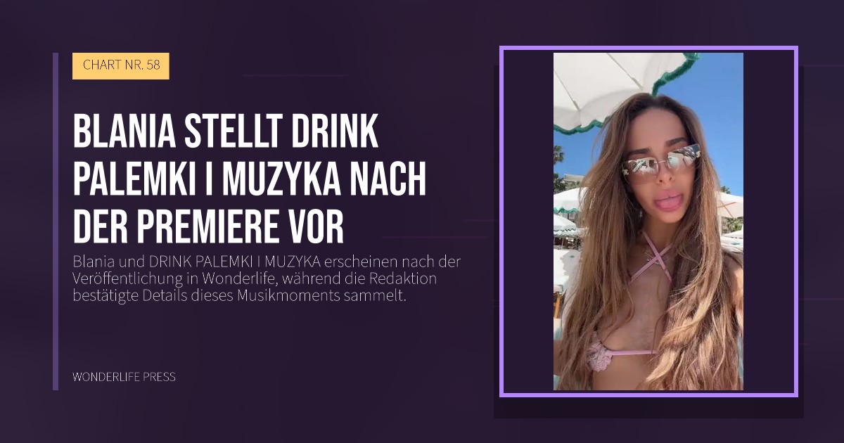 Wonderlife Press: Blania stellt DRINK PALEMKI I MUZYKA nach der Premiere vor. Veröffentlichungscover. CHART NR. 58.