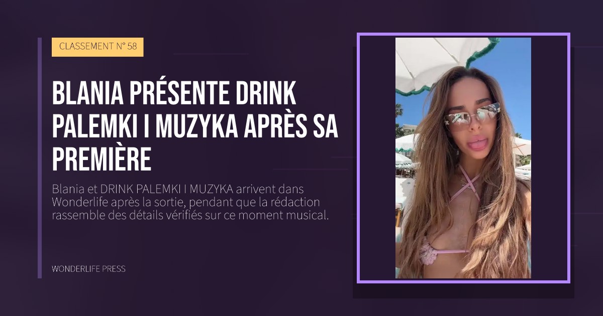 Wonderlife Press: Blania présente DRINK PALEMKI I MUZYKA après sa première. pochette de la sortie. CLASSEMENT N° 58.
