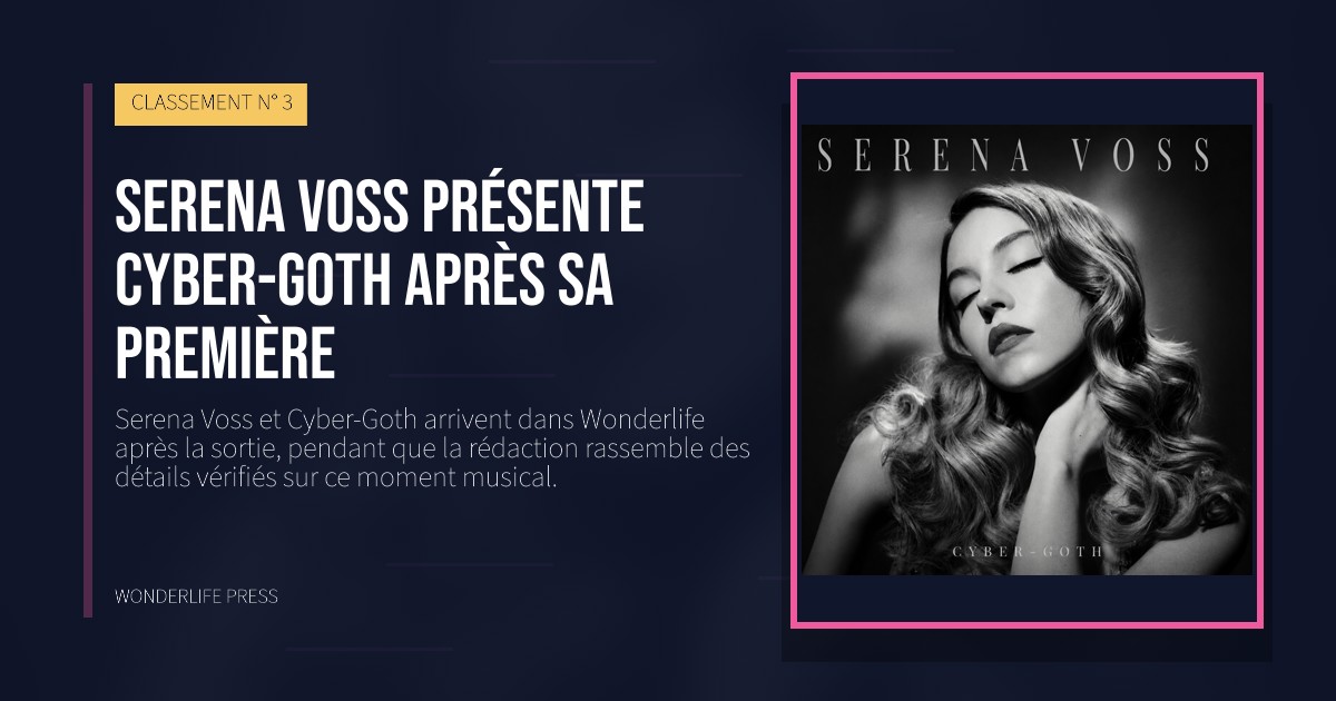 Wonderlife Press: Serena Voss présente Cyber-Goth après sa première. pochette de la sortie. CLASSEMENT N° 3.