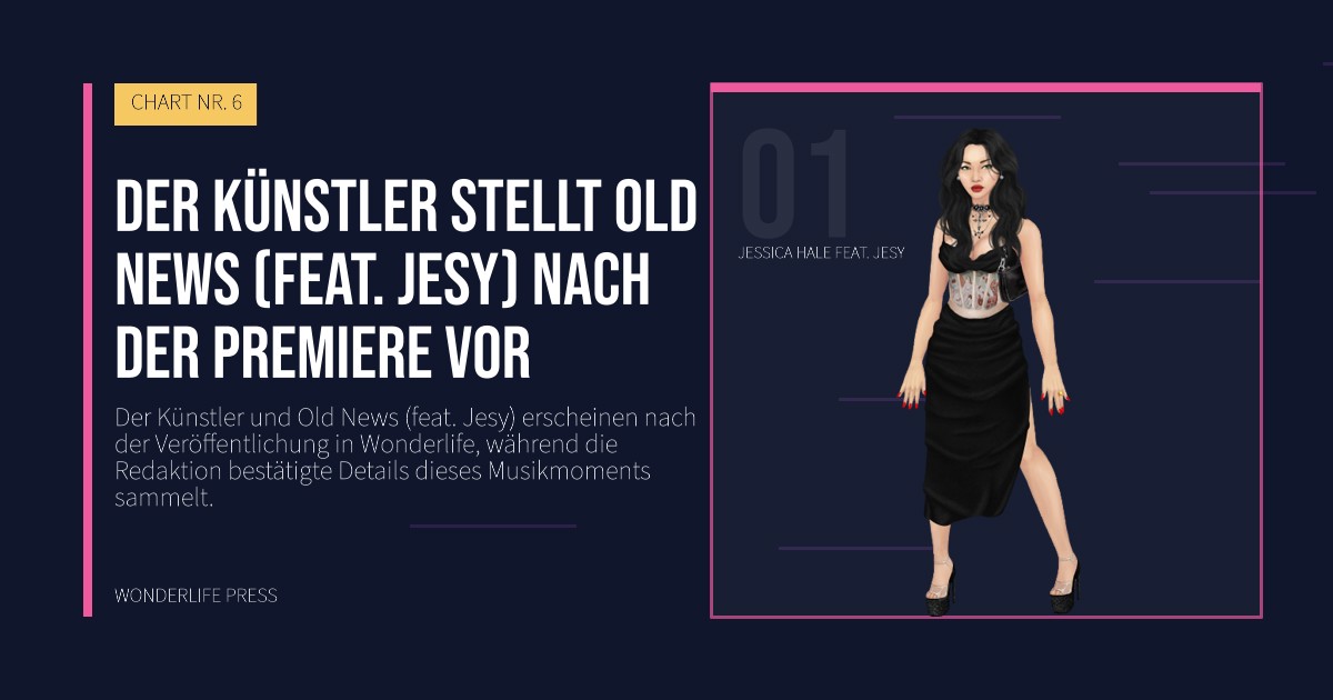Wonderlife Press: Der Künstler stellt Old News (feat. Jesy) nach der Premiere vor. Künstlerporträt. CHART NR. 6.