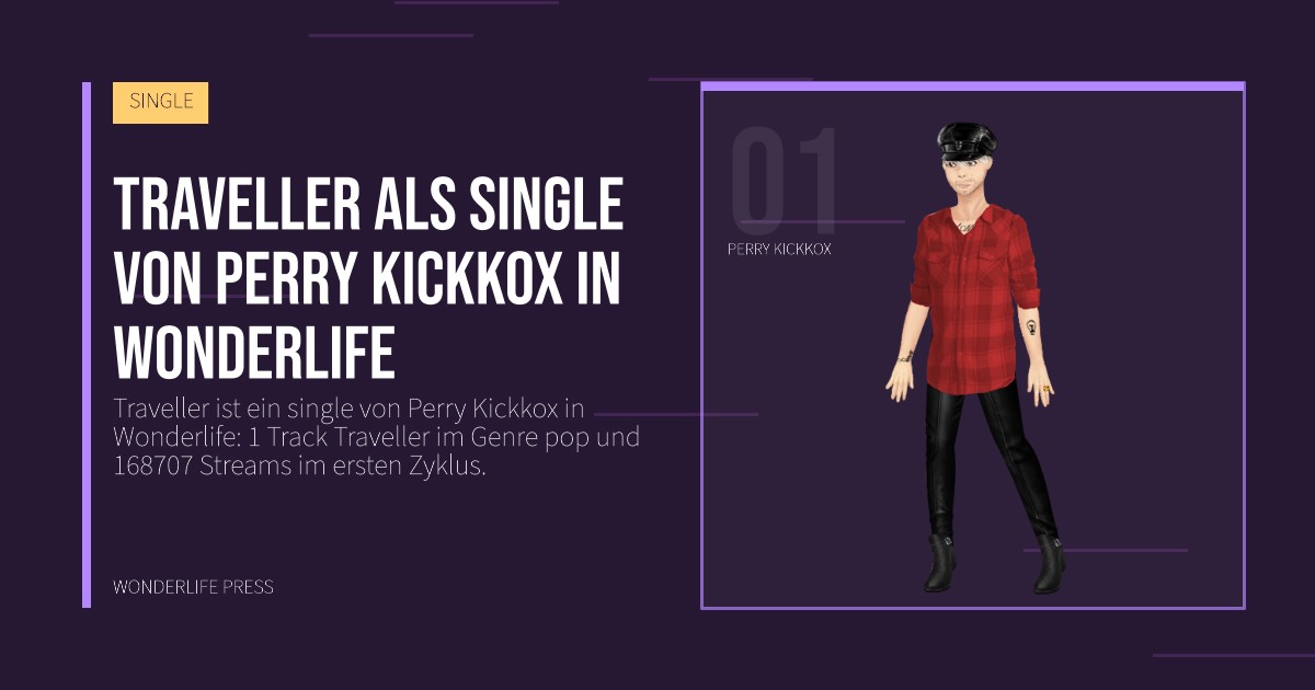 Wonderlife Press: Traveller als single von Perry Kickkox in Wonderlife. Künstlerporträt. SINGLE.