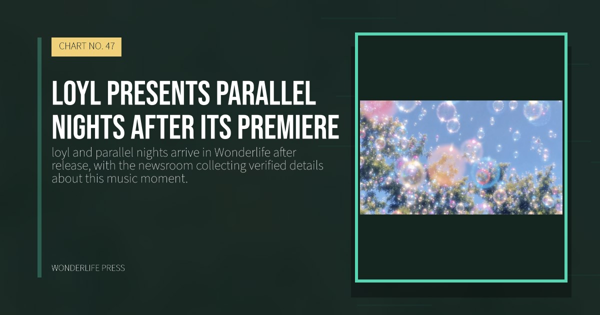 Wonderlife Press: loyl presents parallel nights after its premiere. release artwork. CHART NO. 47.