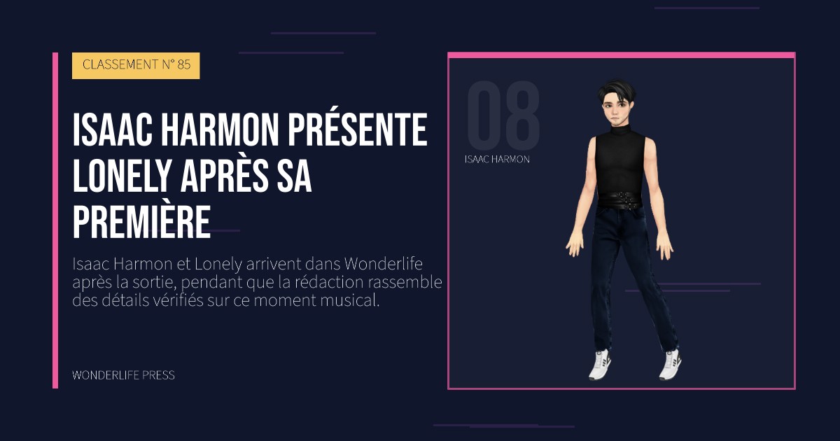 Wonderlife Press: Isaac Harmon présente Lonely après sa première. portrait des artistes. CLASSEMENT N° 85.