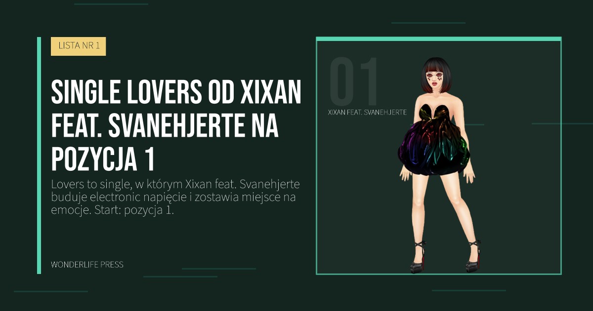 Wonderlife Press: Single Lovers od Xixan feat. Svanehjerte na pozycja 1. portret artystów. LISTA NR 1.