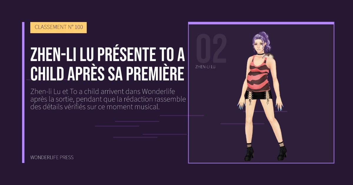 Wonderlife Press: Zhen-li Lu présente To a child après sa première. portrait des artistes. CLASSEMENT N° 100.