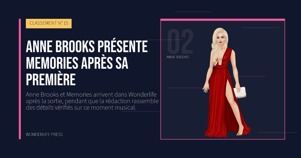 Wonderlife Press: Anne Brooks présente Memories après sa première. portrait des artistes. CLASSEMENT N° 15.