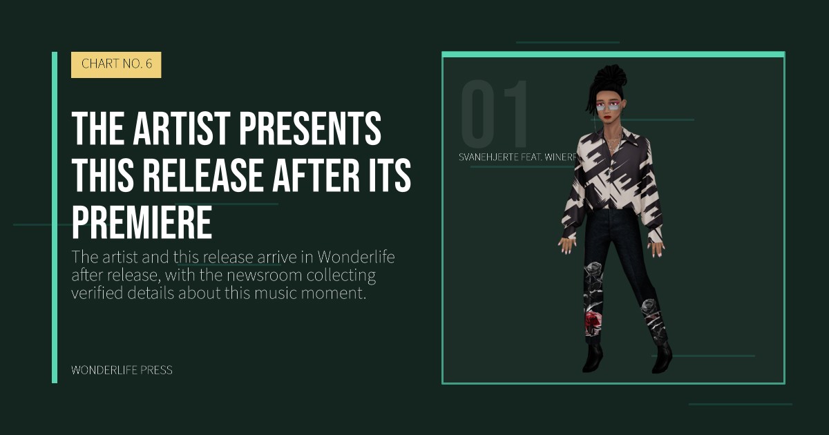 Wonderlife Press: The artist presents this release after its premiere. artist portrait. CHART NO. 6.