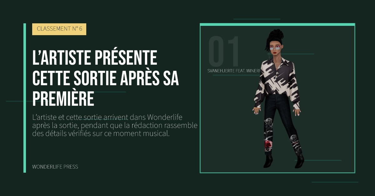 Wonderlife Press: L’artiste présente cette sortie après sa première. portrait des artistes. CLASSEMENT N° 6.
