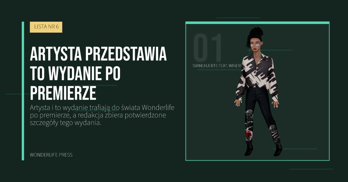 Wonderlife Press: Artysta przedstawia to wydanie po premierze. portret artystów. LISTA NR 6.
