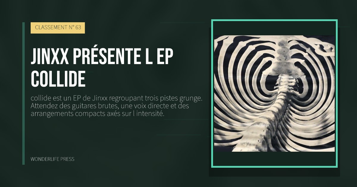 Wonderlife Press: jinxx présente l EP collide. pochette de la sortie. CLASSEMENT N° 63.