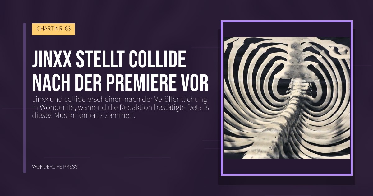 Wonderlife Press: Jinxx stellt collide nach der Premiere vor. Veröffentlichungscover. CHART NR. 63.