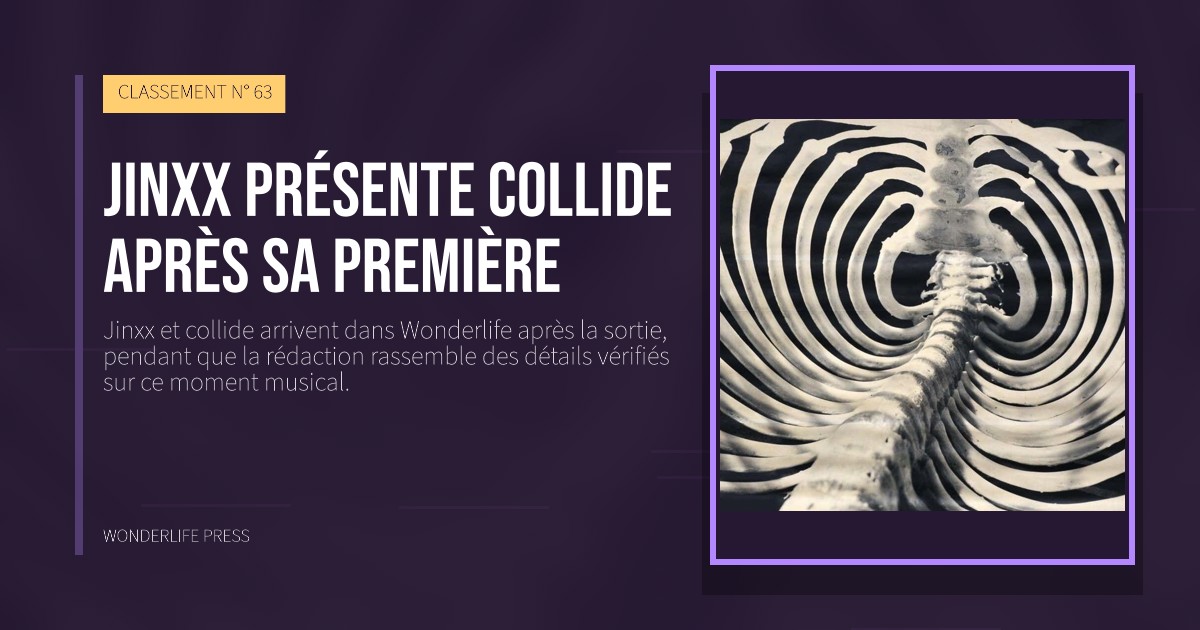 Wonderlife Press: Jinxx présente collide après sa première. pochette de la sortie. CLASSEMENT N° 63.