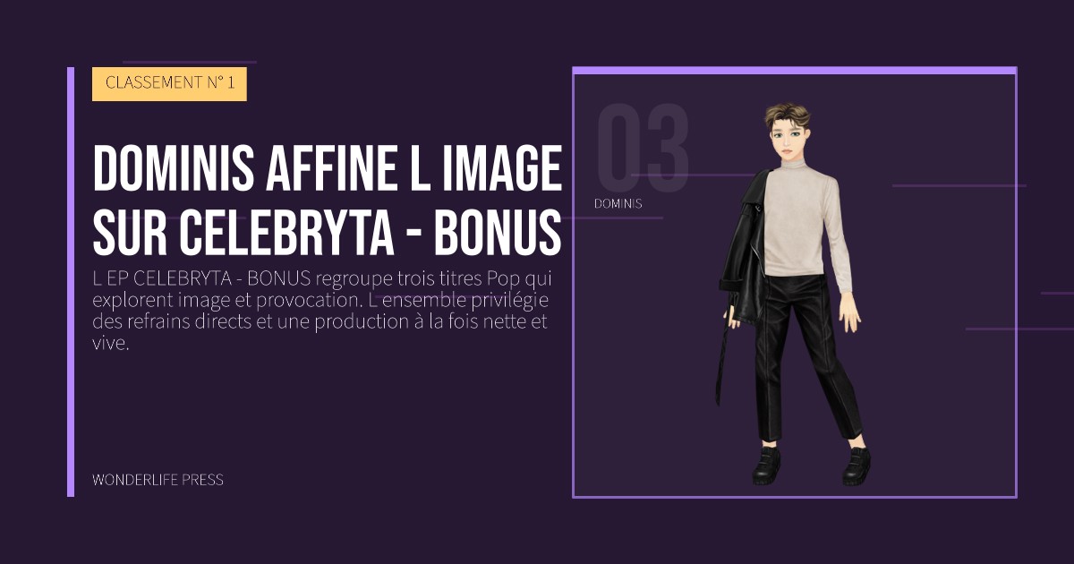 Wonderlife Press: dominis affine l image sur CELEBRYTA - BONUS. portrait des artistes. CLASSEMENT N° 1.