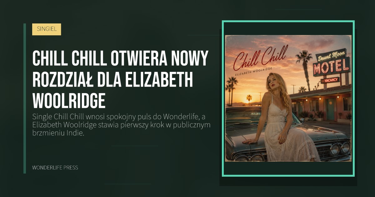 Wonderlife Press: Chill Chill otwiera nowy rozdział dla Elizabeth Woolridge. okładka wydawnictwa. SINGIEL.