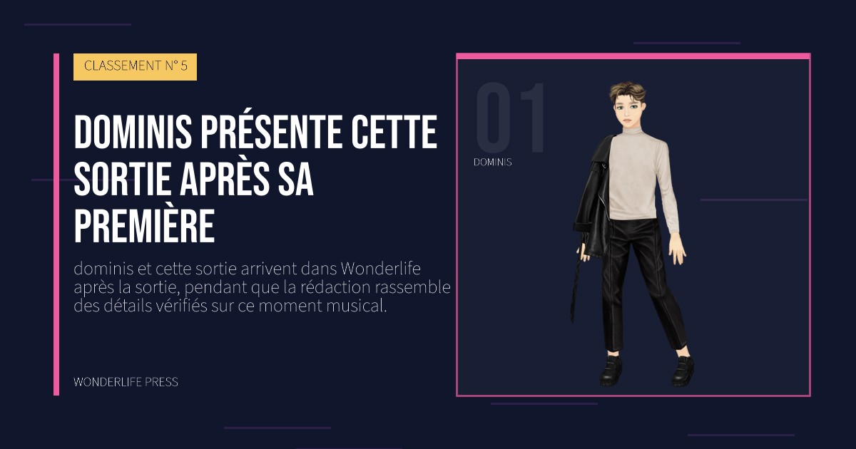 Wonderlife Press: dominis présente cette sortie après sa première. portrait des artistes. CLASSEMENT N° 5.