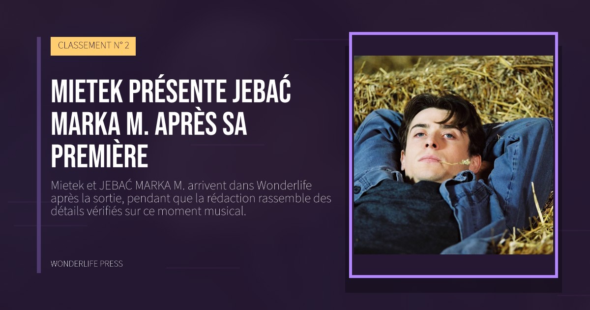 Wonderlife Press: Mietek présente JEBAĆ MARKA M. après sa première. pochette de la sortie. CLASSEMENT N° 2.
