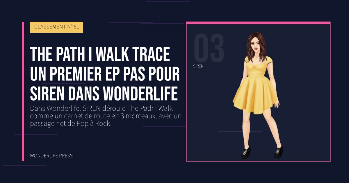 Wonderlife Press: The Path I Walk trace un premier EP pas pour SiREN dans Wonderlife. portrait des artistes. CLASSEMENT N° 81.