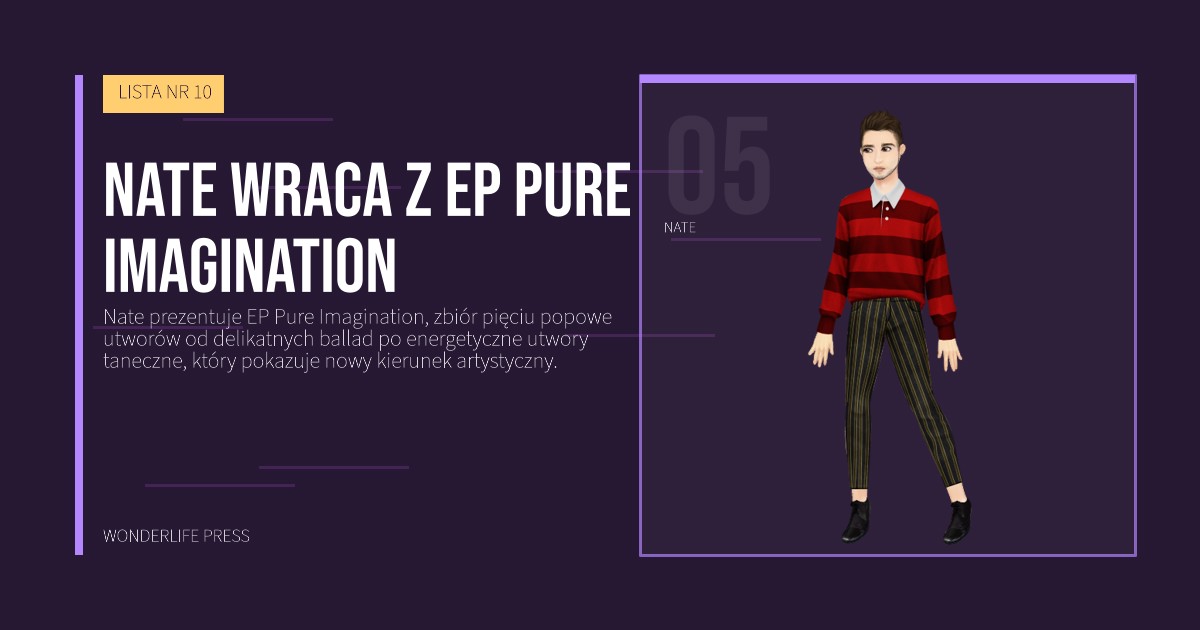 Wonderlife Press: Nate wraca z EP Pure Imagination. portret artystów. LISTA NR 10.