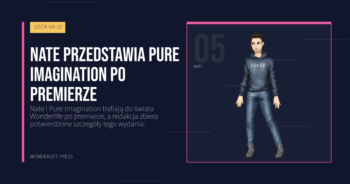 Wonderlife Press: Nate przedstawia Pure Imagination po premierze. portret artystów. LISTA NR 10.