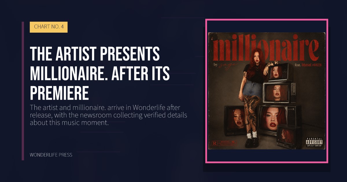 Wonderlife Press: The artist presents millionaire. after its premiere. release artwork. CHART NO. 4.