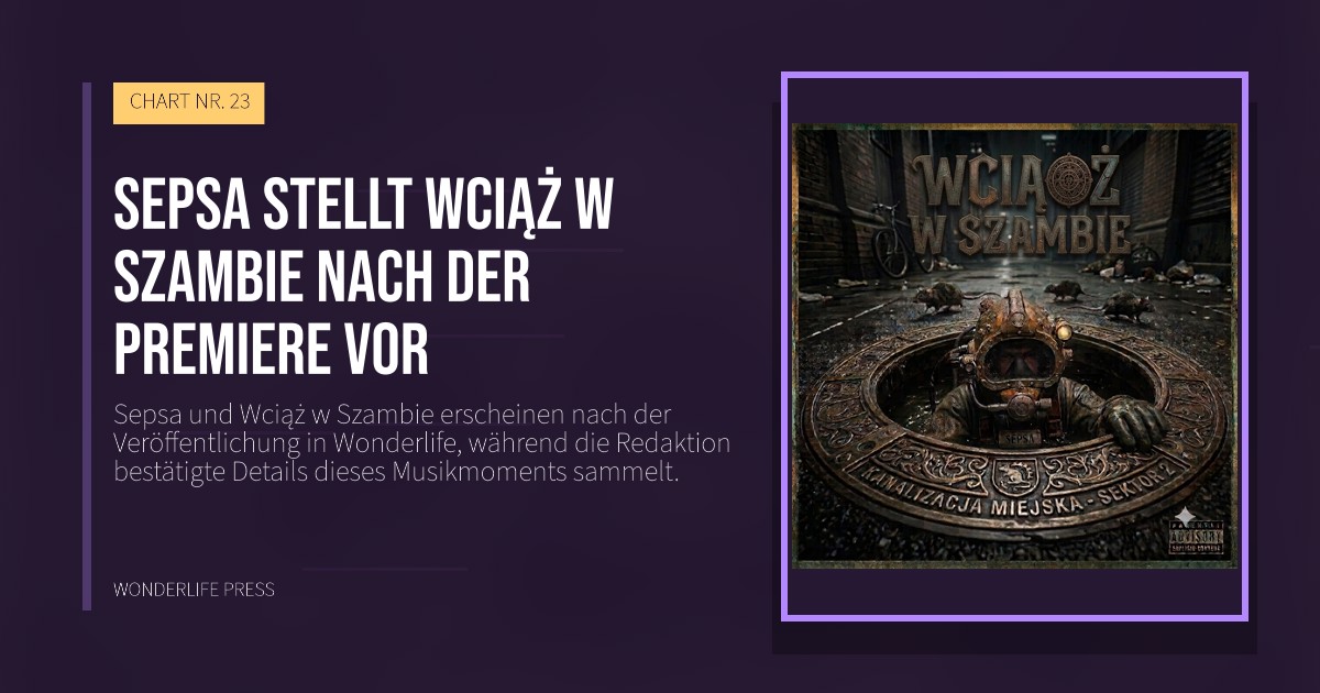 Wonderlife Press: Sepsa stellt Wciąż w Szambie nach der Premiere vor. Veröffentlichungscover. CHART NR. 23.