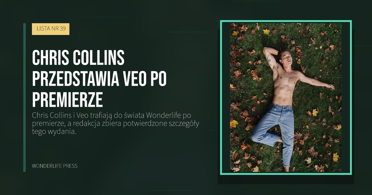 Wonderlife Press: Chris Collins przedstawia Veo po premierze. okładka wydawnictwa. LISTA NR 39.