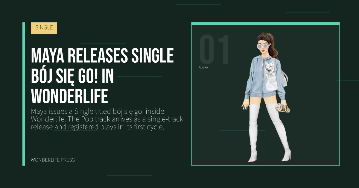 Wonderlife Press: Maya releases single bój się go! in Wonderlife. artist portrait. SINGLE.