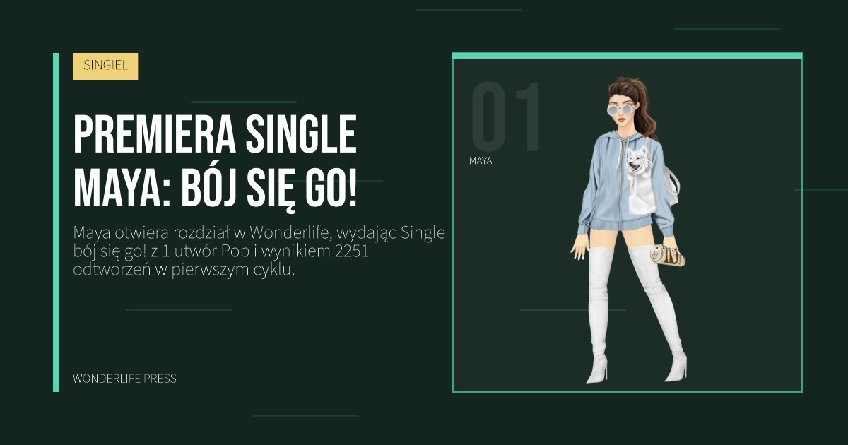Wonderlife Press: Premiera Single Maya: bój się go!. portret artystów. SINGIEL.