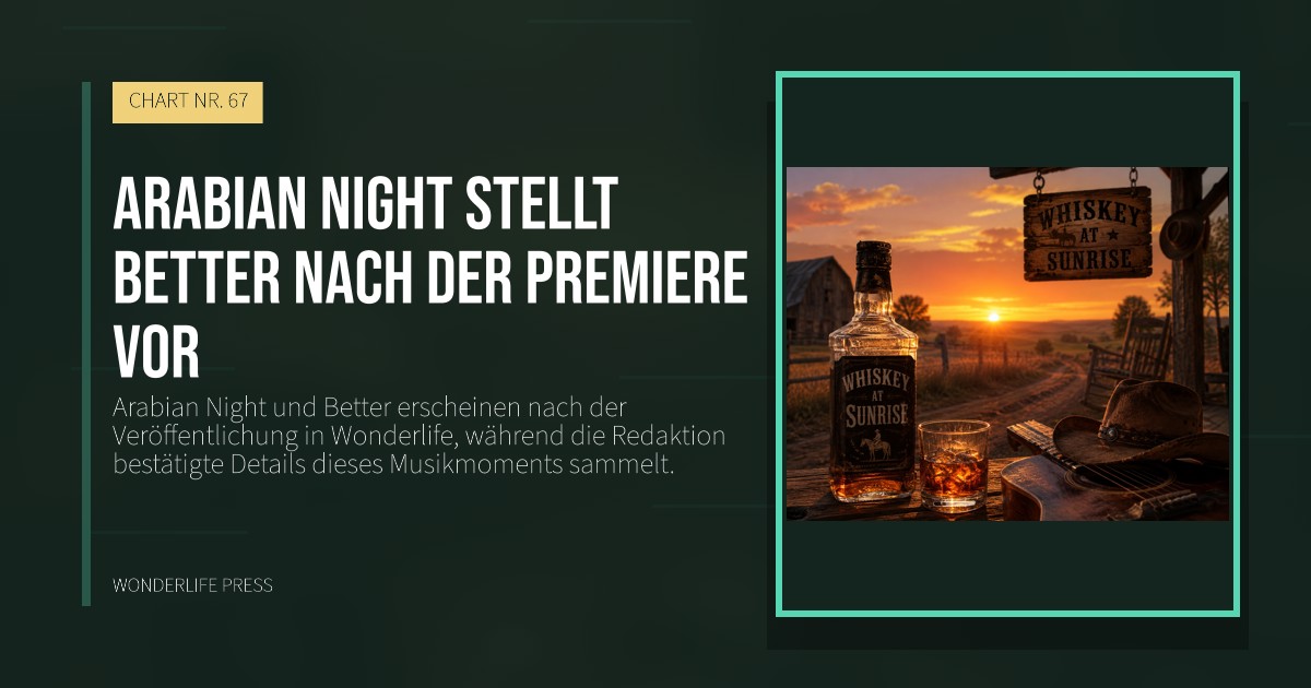 Wonderlife Press: Arabian Night stellt Better nach der Premiere vor. Veröffentlichungscover. CHART NR. 67.