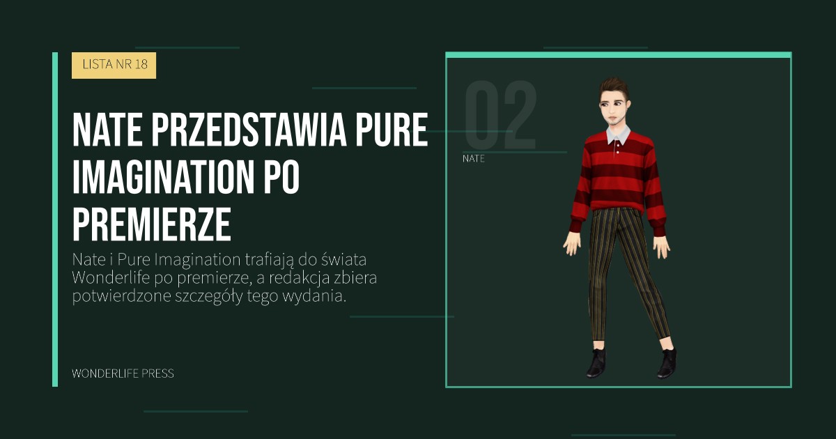 Wonderlife Press: Nate przedstawia Pure Imagination po premierze. portret artystów. LISTA NR 18.